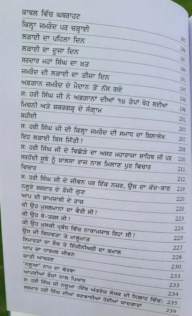 Hari Singh Nalwa (ਹਰੀ ਸਿੰਘ ਨਲੂਆ) Book – ਬਾਬਾ ਪ੍ਰੇਮ ਸਿੰਘ ਹੋਤੀ ਮਰਦਾਨ
